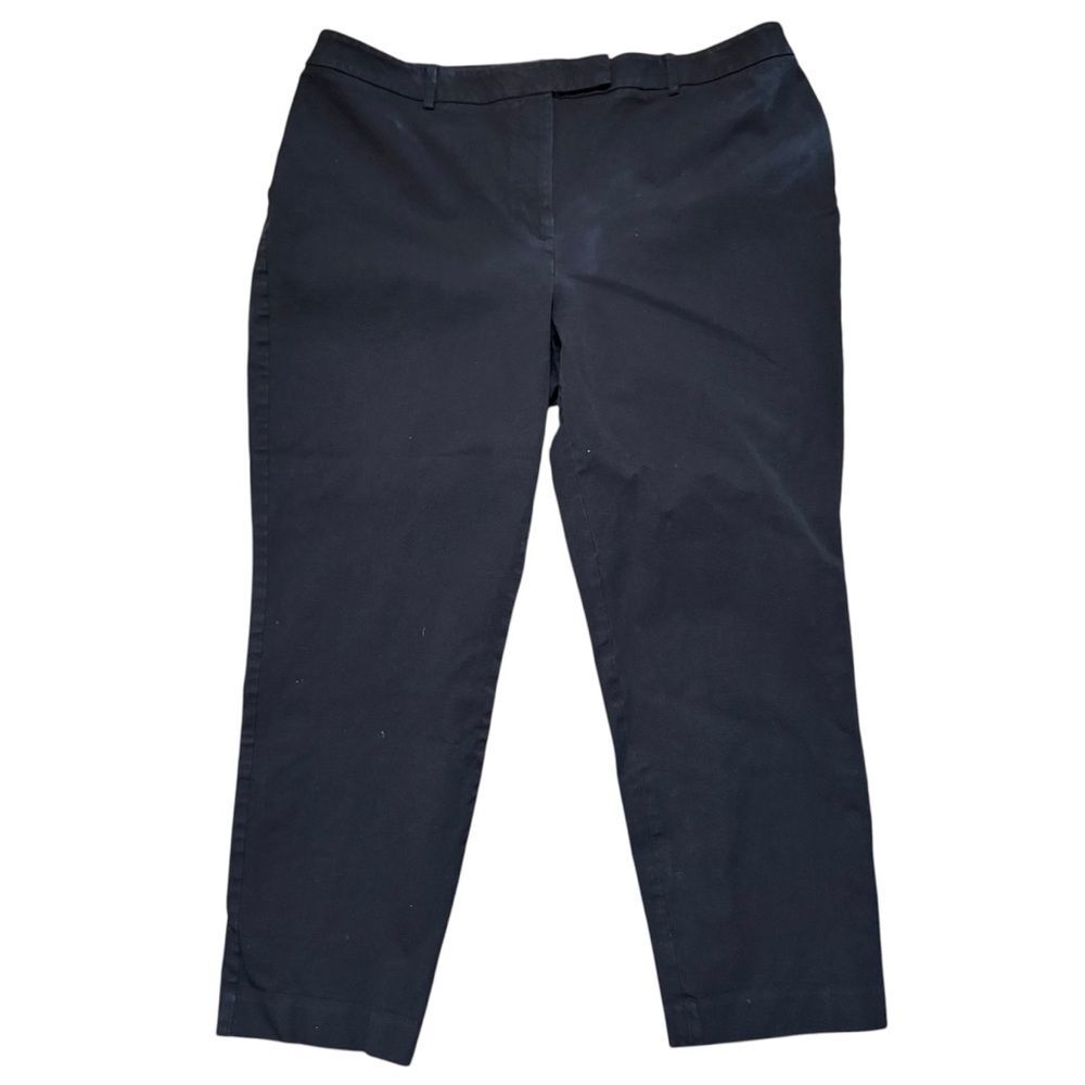 Talbots High Rise Straight Pant Black Side Elastic Trouser Pants Size 18W Career